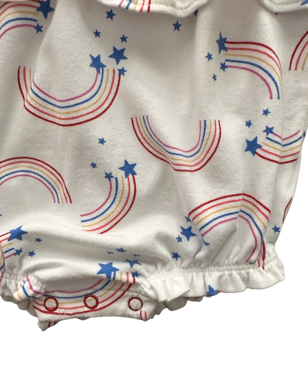 3-6M Baby Girl Cat & Jack Patriotic Rainbow Bubble