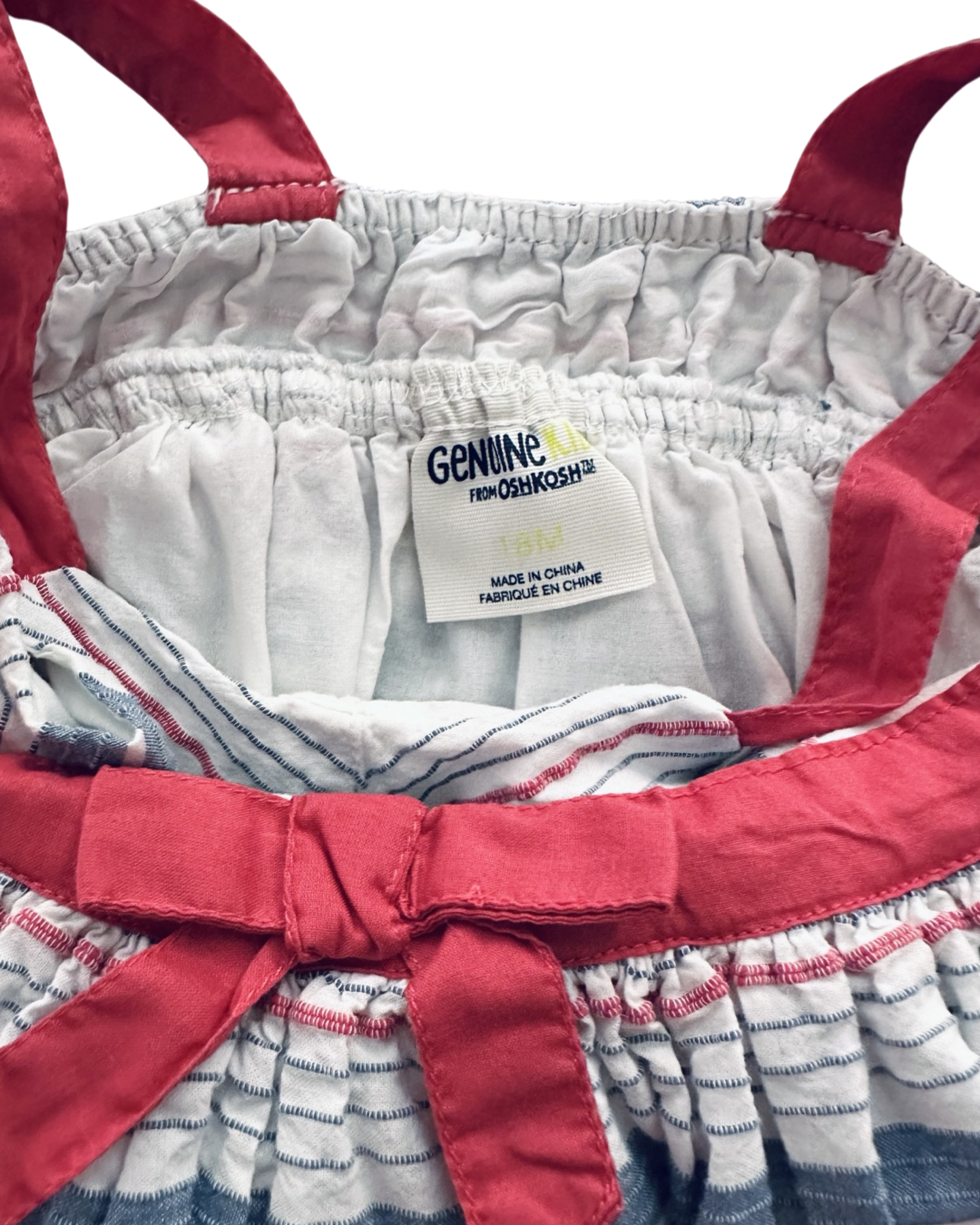 18M Baby Girl OshKosh Genuine Kids Red / White / Blue Dress