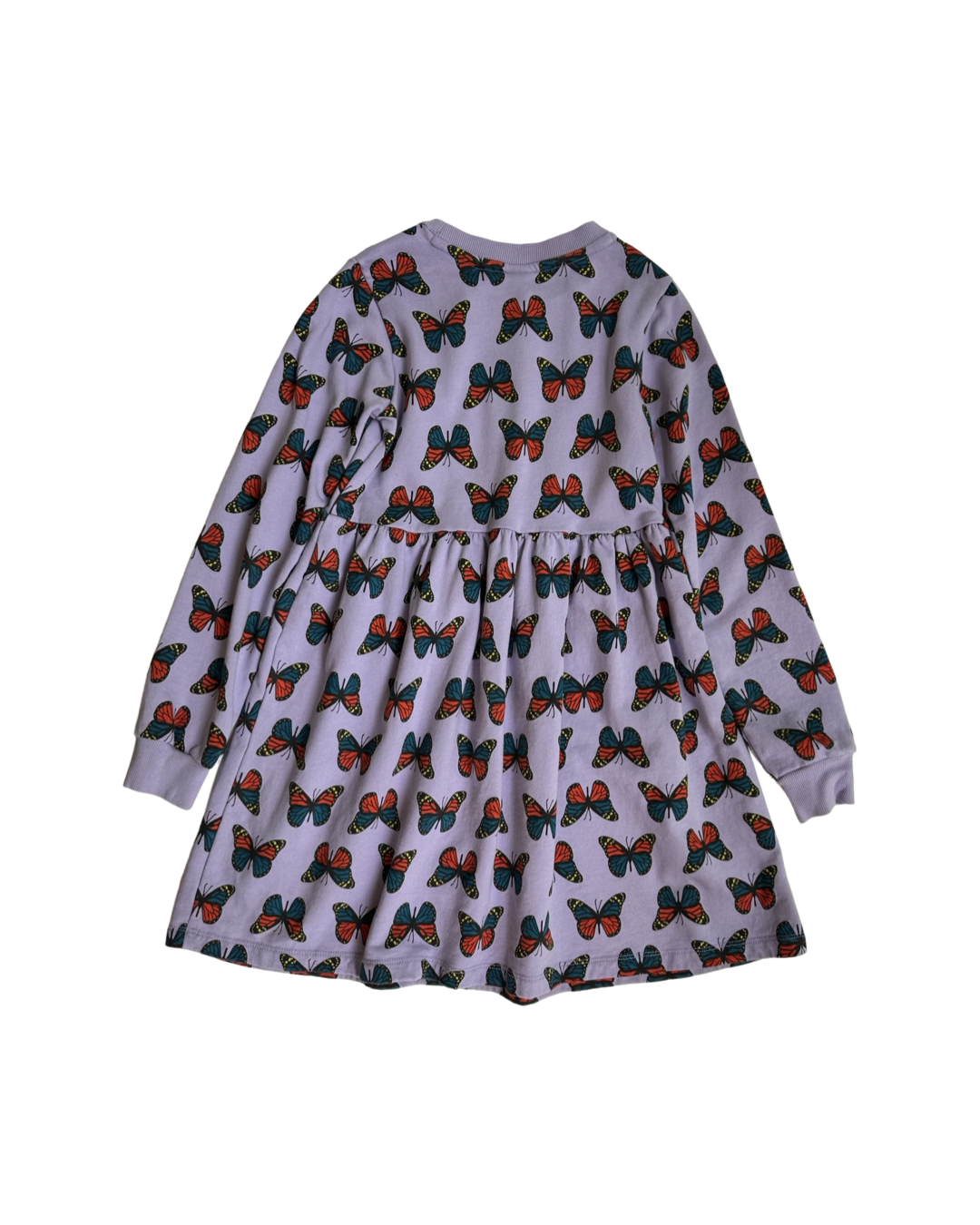 Youth Girls Size 10 Purple Hanna Andersson Butterfly Long Sleeve Dress