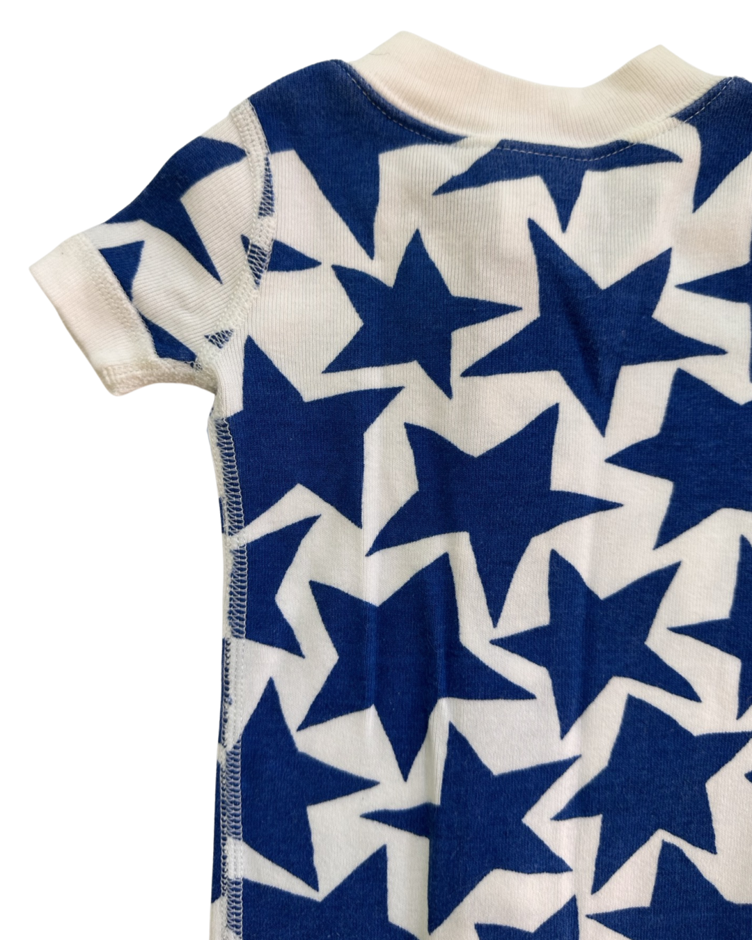 0-3M Baby Boy / Girl Blue Stars Hanna Andersson Zippered Sleeper PJs