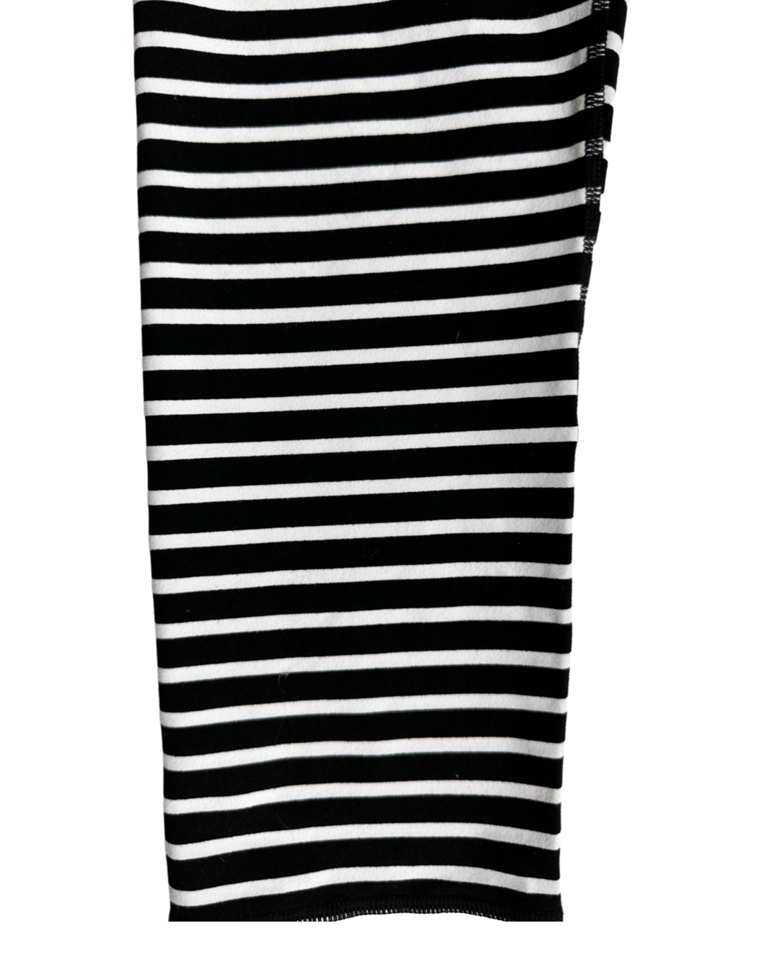 Youth Girls Size 12 Black and White Striped Athleta Girl Athletic Crop Leggings