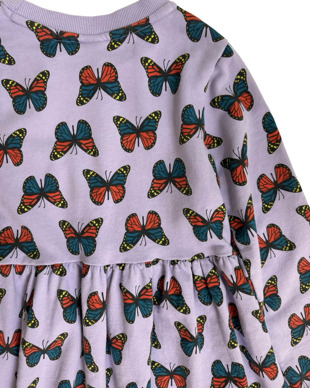 Youth Girls Size 10 Purple Hanna Andersson Butterfly Long Sleeve Dress