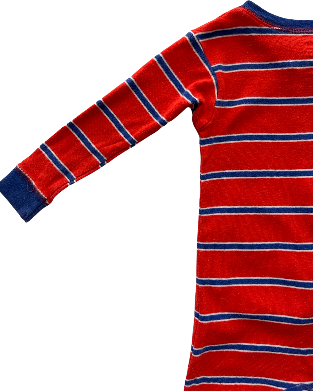 12M Baby Boy Red / Blue Striped Carters Surfing Monkey Zippered Sleeper PJs