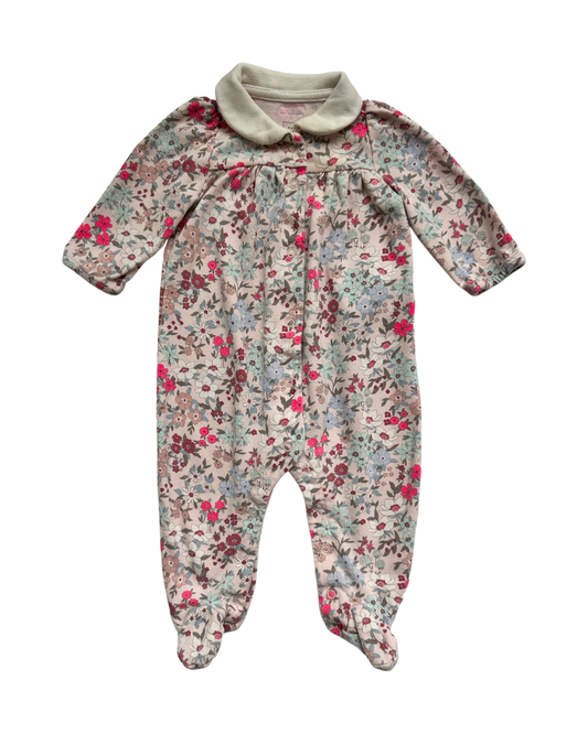 0-3M Baby Girl Baby Gap Floral Sleeper PJs