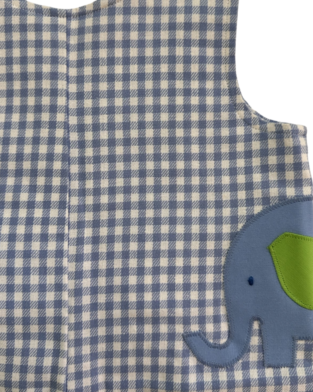 6M Baby Boy Blue Gingham Funtasia Too! Boutique Elephant Longall