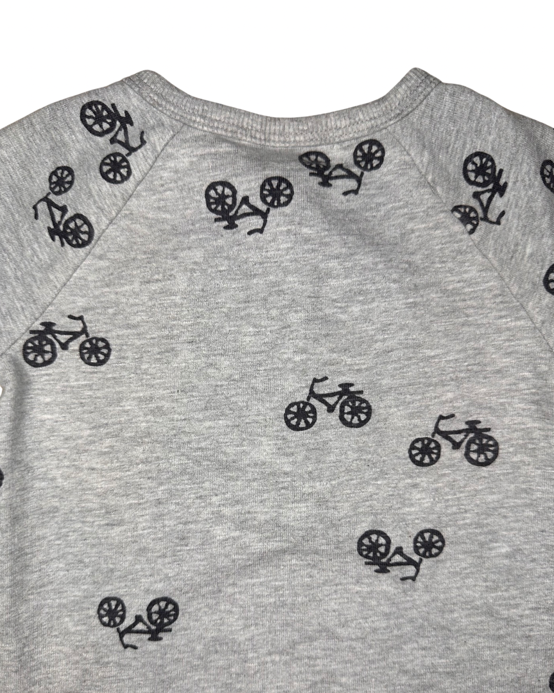 3-6M Baby Boy Modern Moments Gray Bicycle Romper