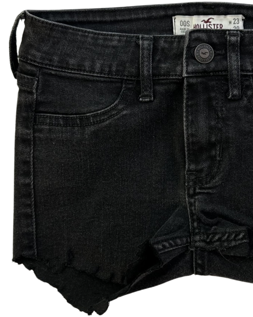 00S Youth Girls Size 10 / Women’s Black Hollister Cut off Jean Shorts