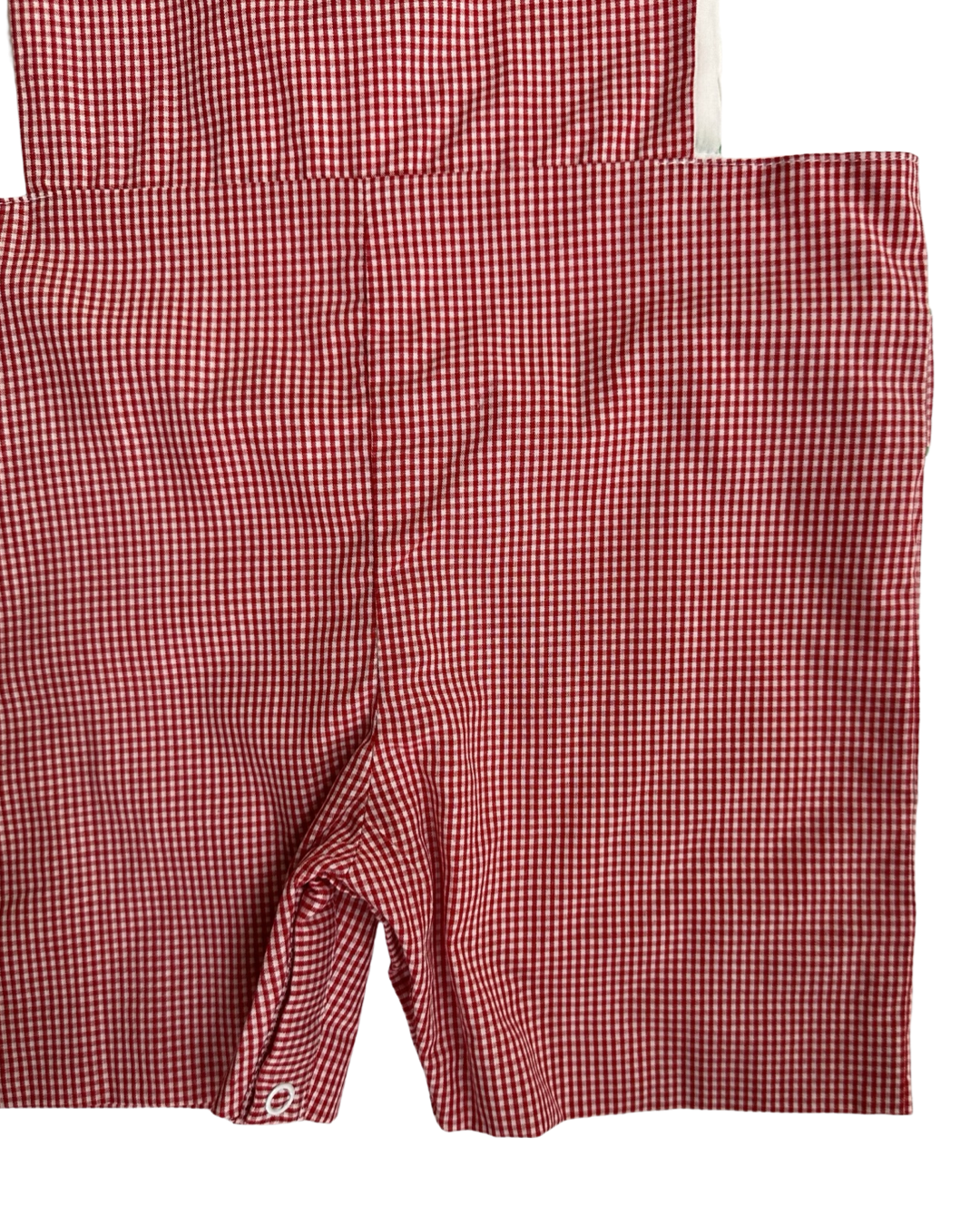 12M Baby Boy Babeeni Red Gingham Smocked Tractor Farm Romper