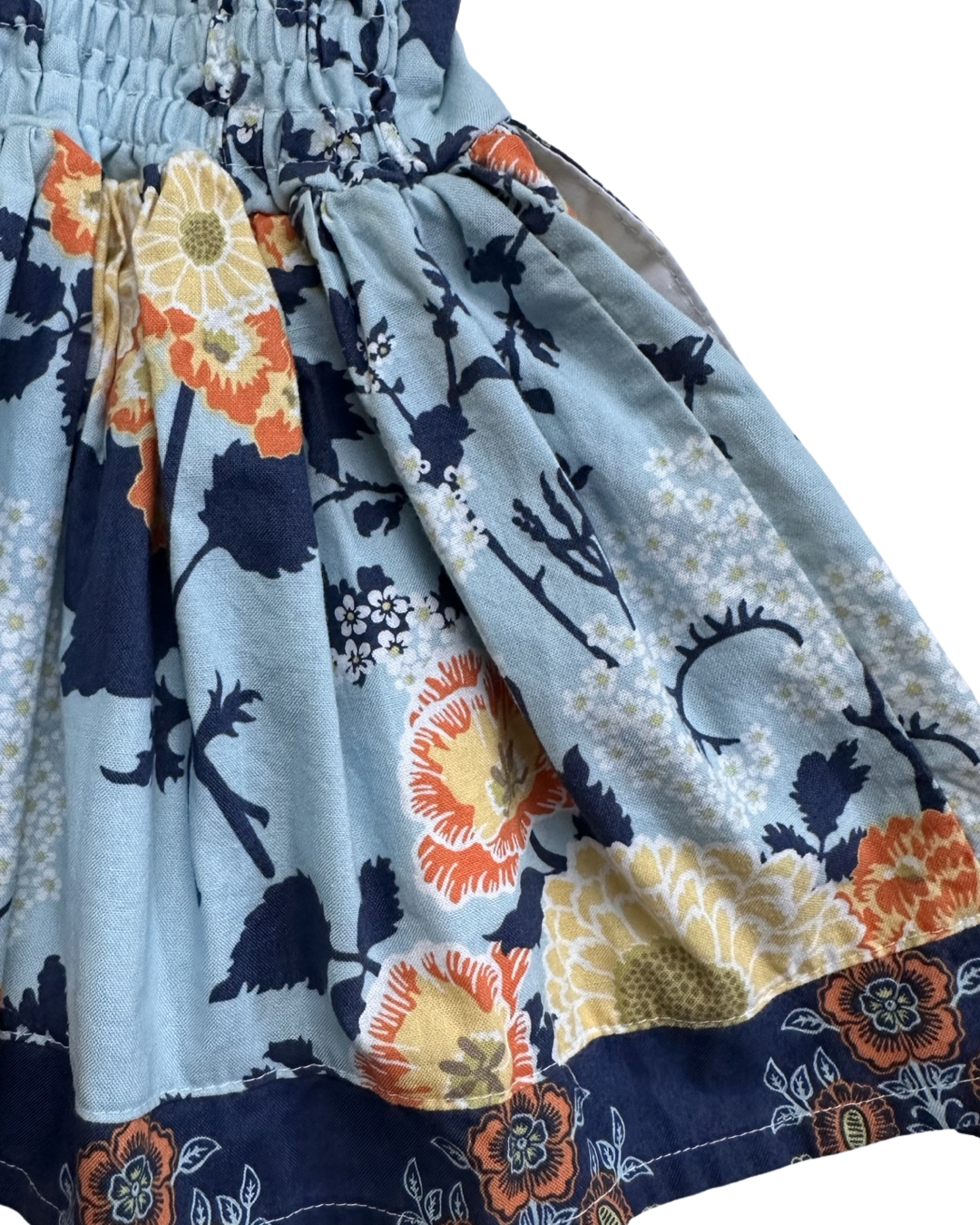 12M-18M Baby Girl Cheeky Plum Boutique Blue Floral Dress