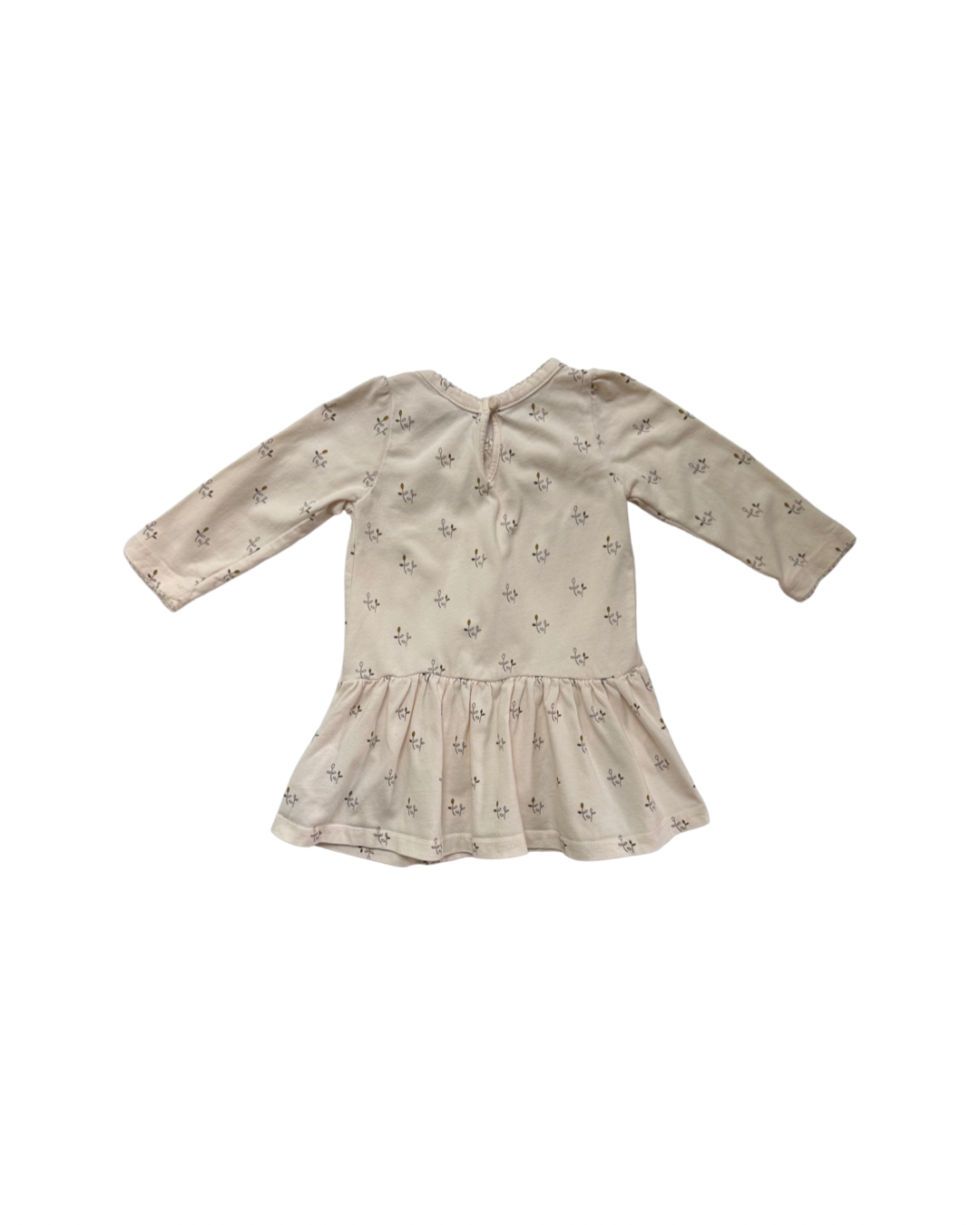 6-12M Baby Girl Baby Gap Off White Long Sleeve Organic Cotton Dress