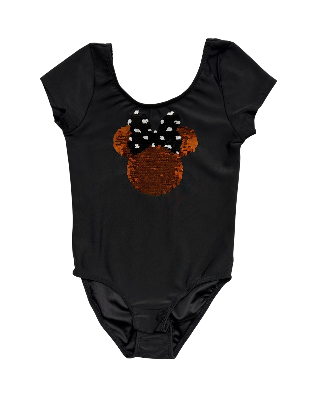 4T Toddler / 5T Toddler Girl XS Disney Minnie Mouse Black Flip Sequin Leotard