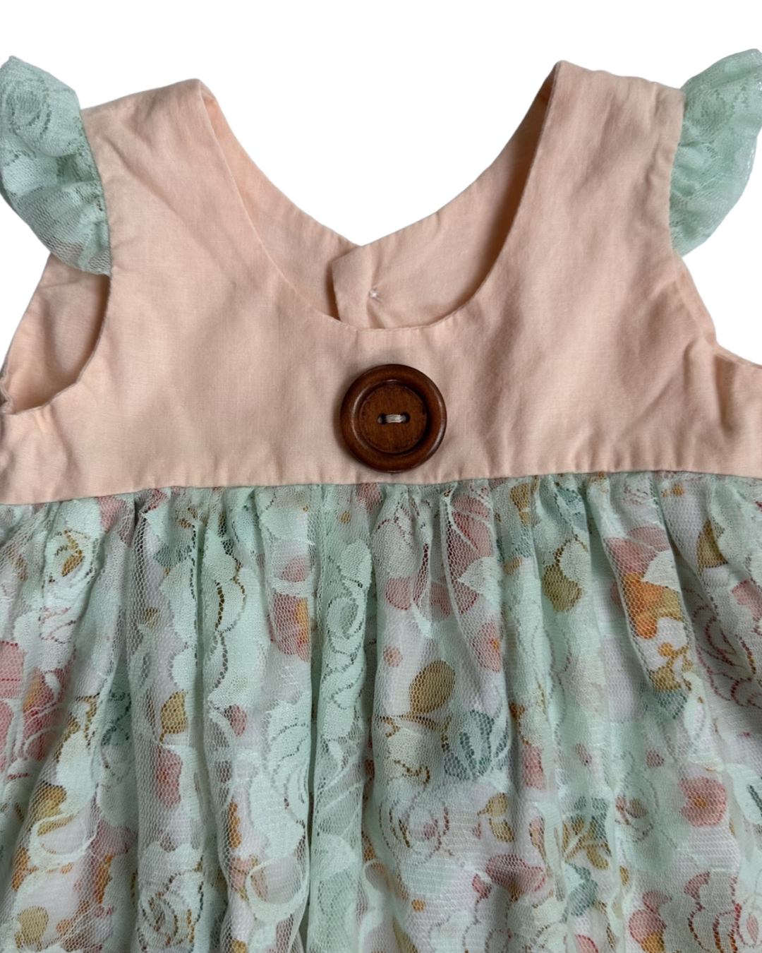 12M Baby Girl NaniKalani Boutique Floral Lace Flutter Sleeve Dress