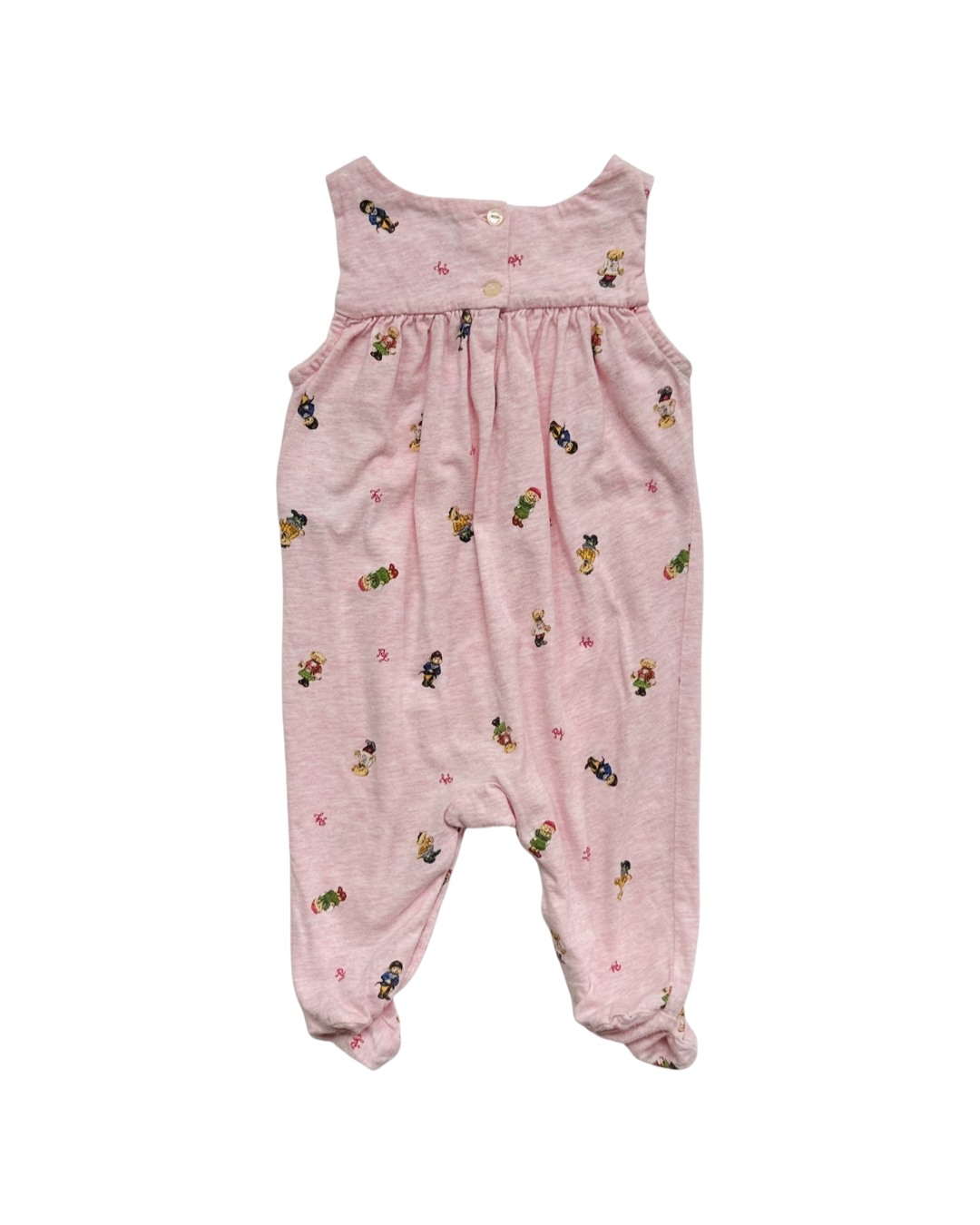 3M Baby Girl Polo Ralph Lauren Bear Onesie Romper