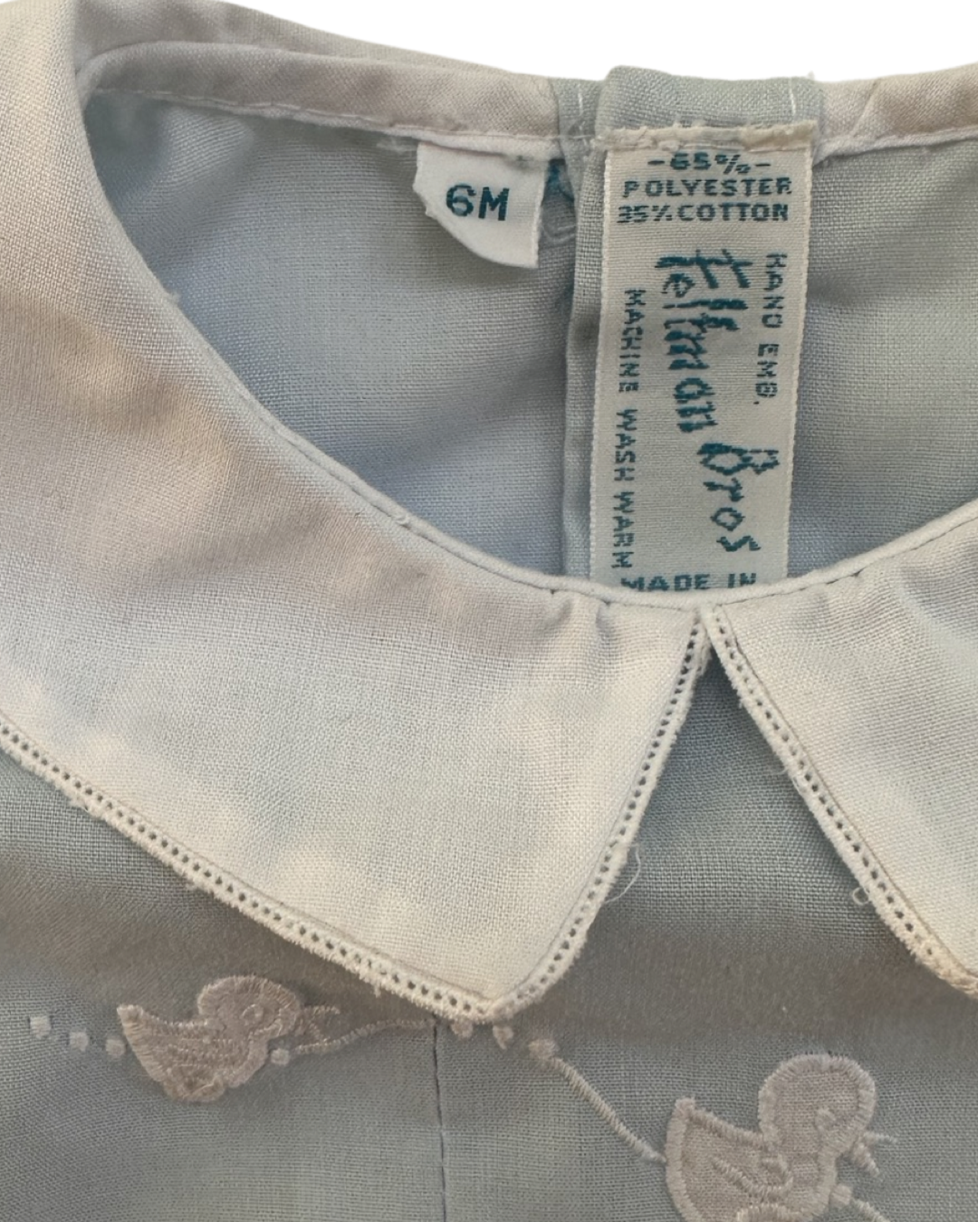 6M Baby Boy Classic Feltman Bros Light Blue Duck Bubble