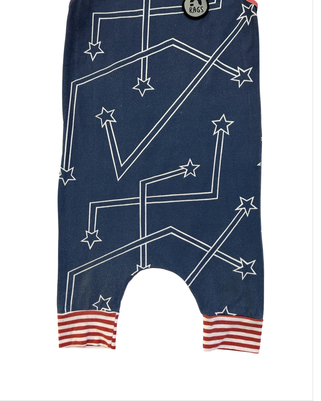 2T Toddler Boy / Girl American Blue Shooting Star Rags to Raches Romper