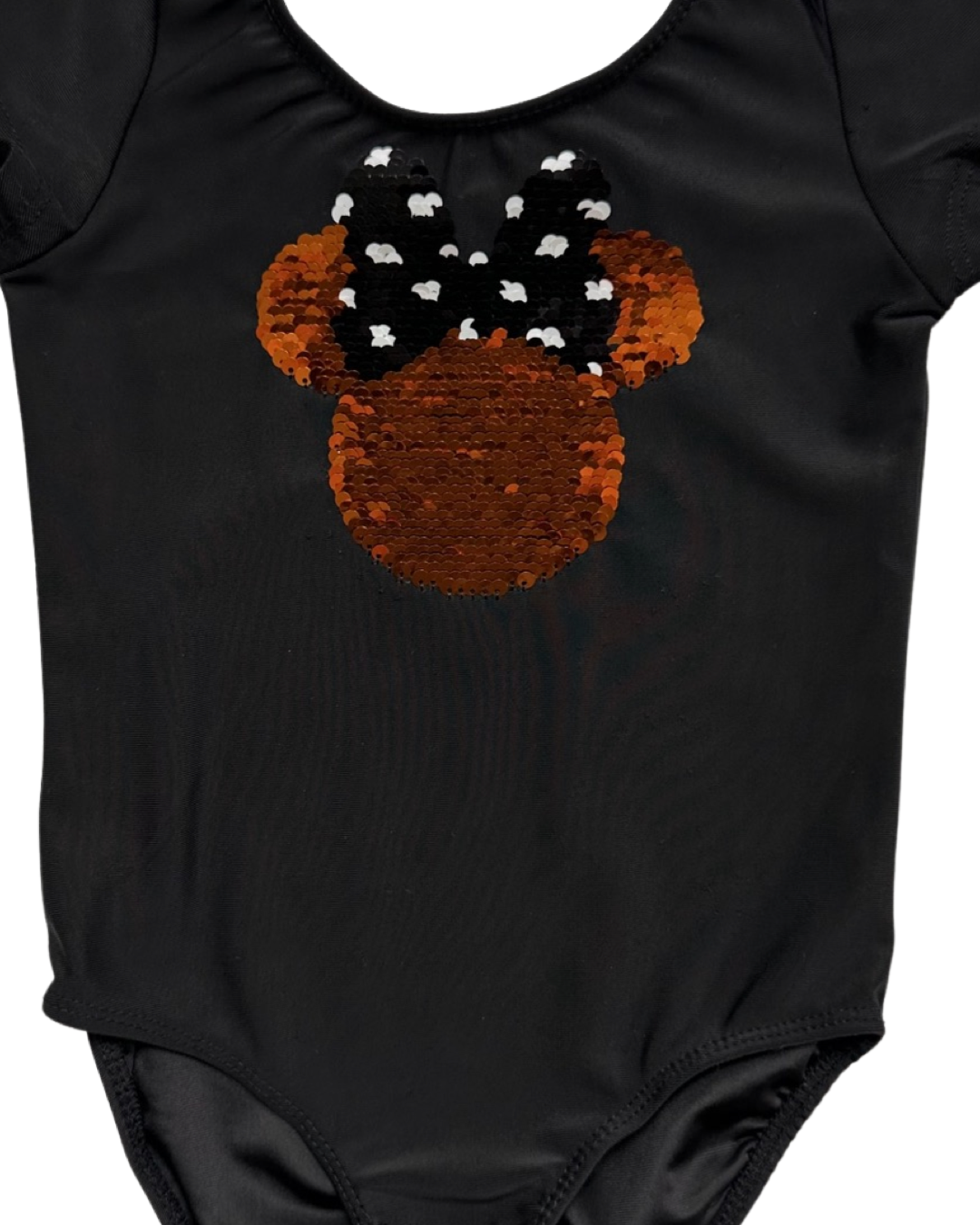 4T Toddler / 5T Toddler Girl XS Disney Minnie Mouse Black Flip Sequin Leotard