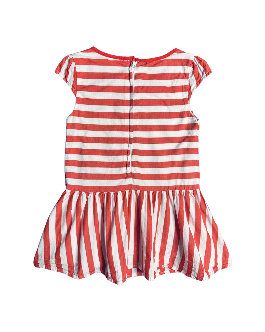 2T Toddler Girl Vintage Disney Store Red Striped Minnie Mouse Dress