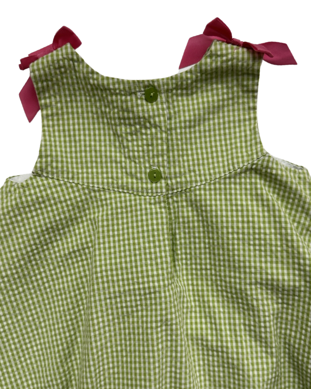 2T Toddler Girl Baby Crew Green Gingham Watermelon Dress
