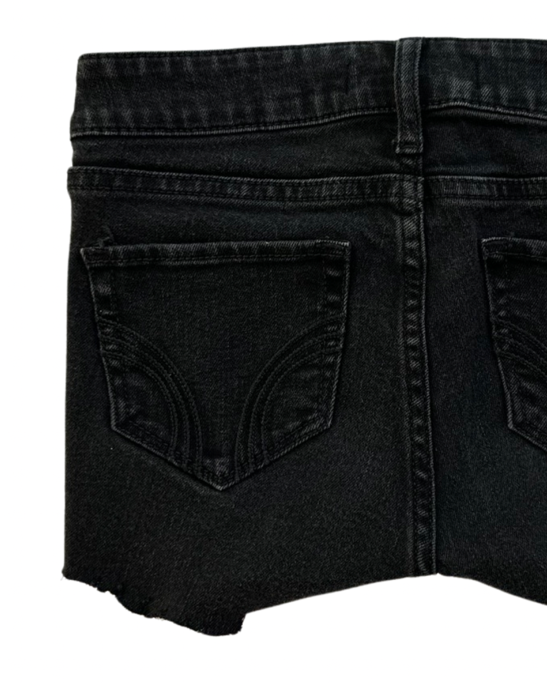 00S Youth Girls Size 10 / Women’s Black Hollister Cut off Jean Shorts