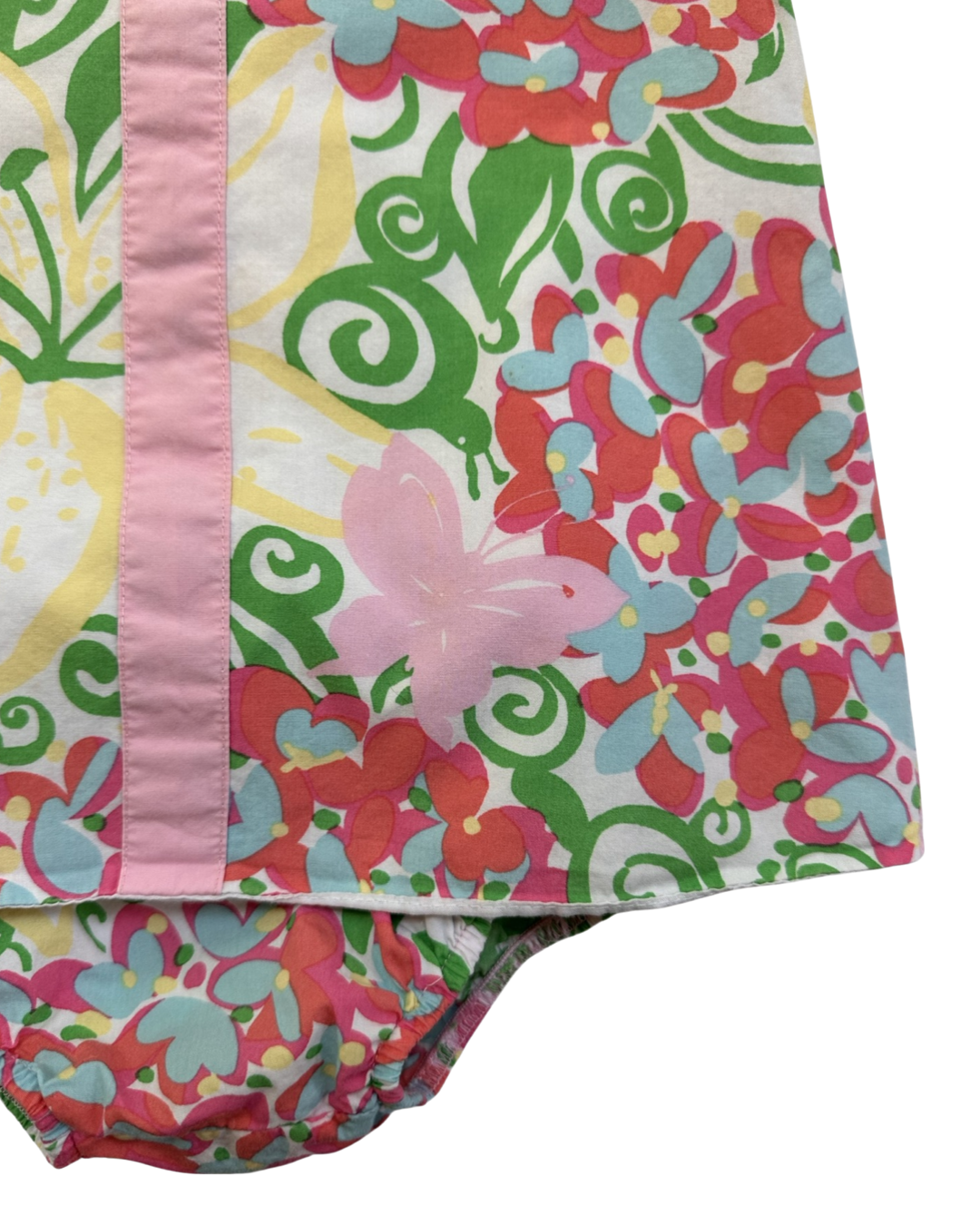 12M-18M Baby Girl Lilly Pulitzer Butterfly and Pink Floral Dress & Bloomers