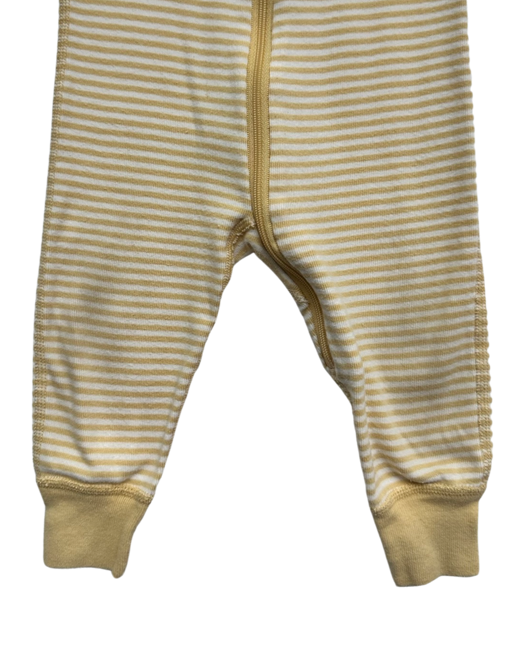 12M-18M Baby Boy MariGold Yellow Striped Hanna Andersson Sleeper PJs