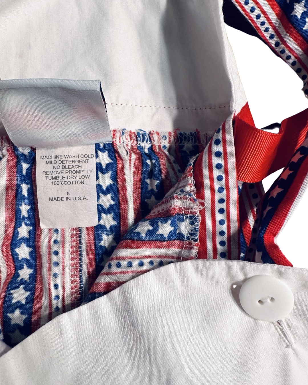 6x Girls Hummingbird Kids Boutique American Patriotic Red White & Blue Romper