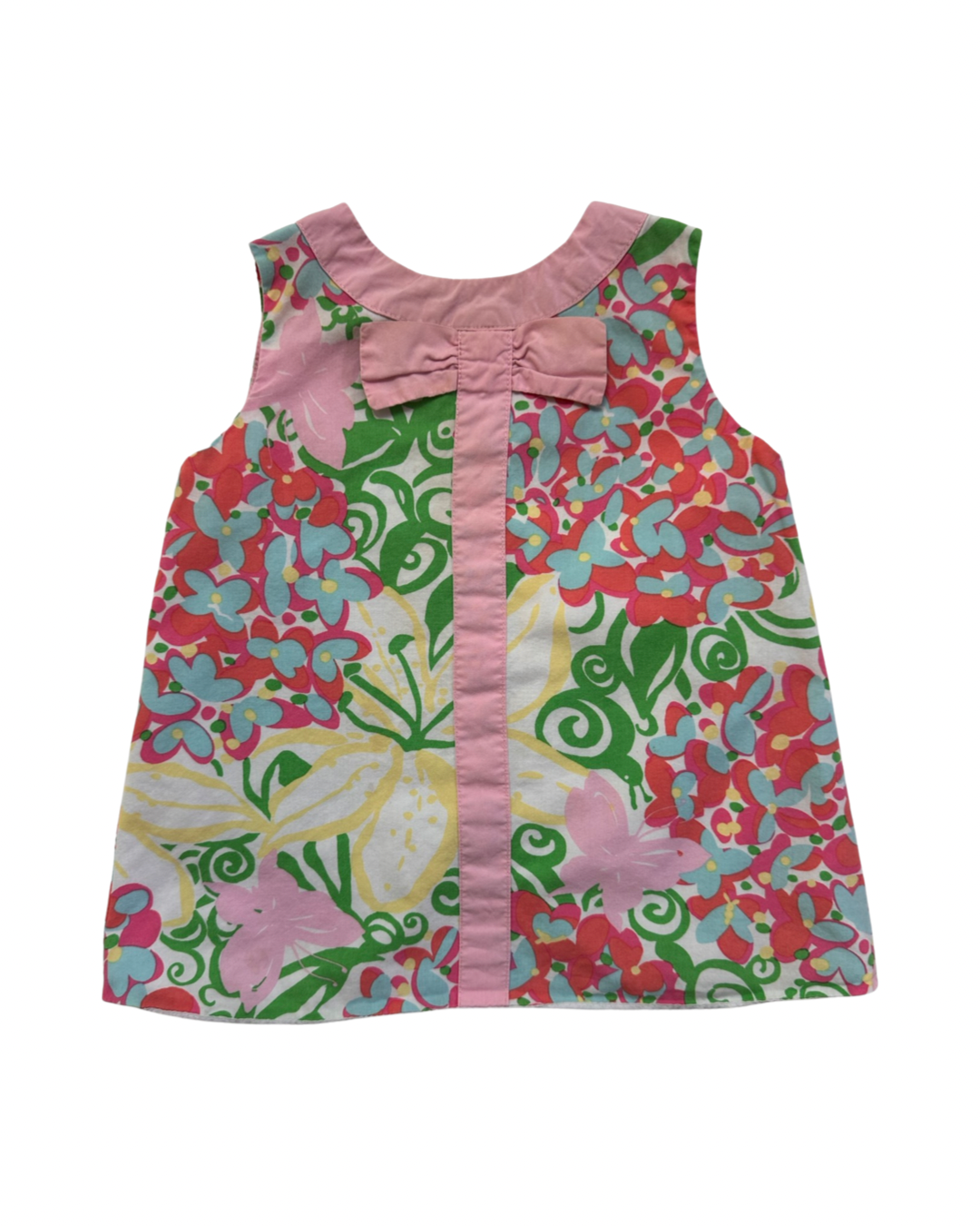 12M-18M Baby Girl Lilly Pulitzer Butterfly and Pink Floral Dress & Bloomers