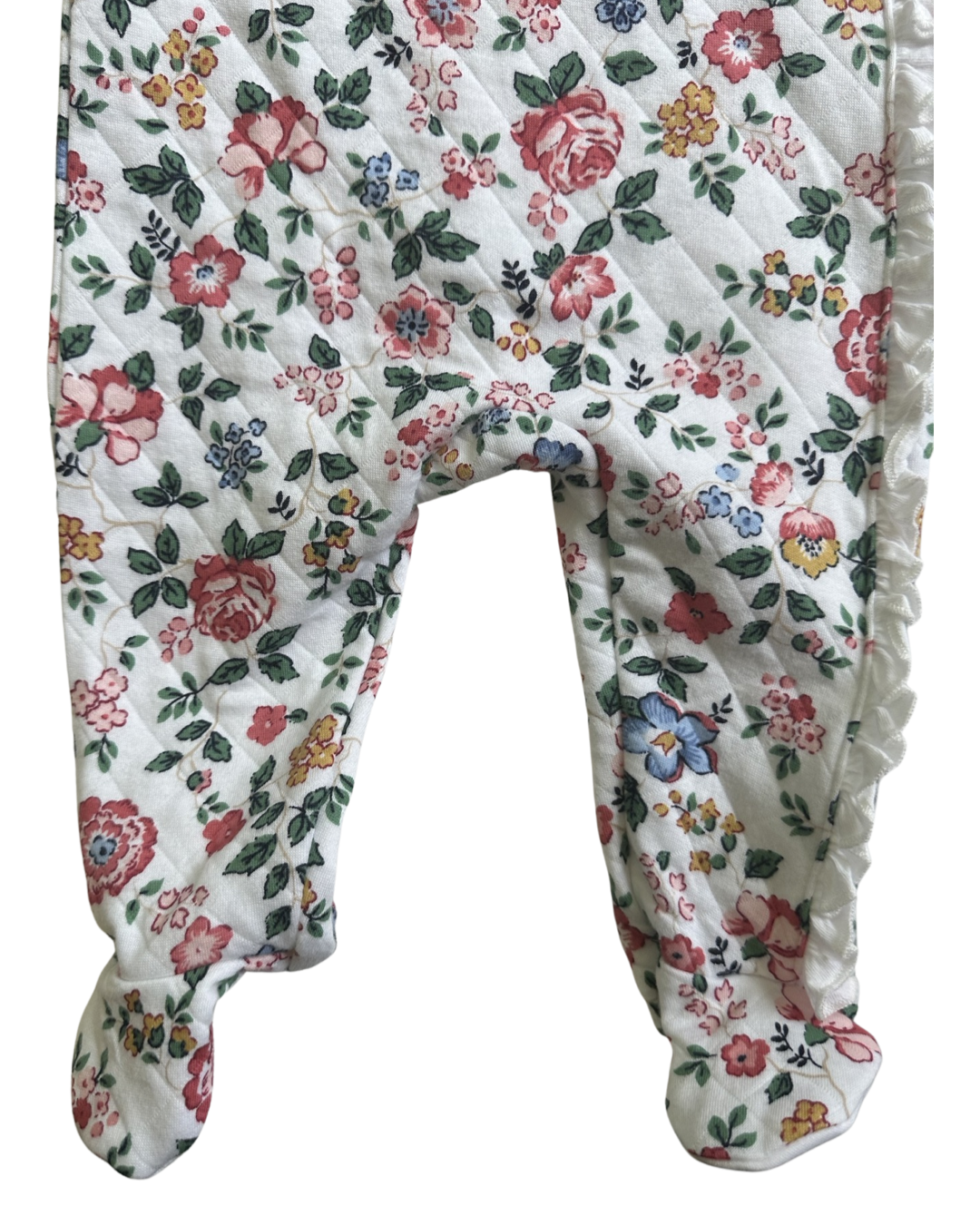 3-6M Janie & Jack Floral Quilted Footed 1 Piece Sleeper