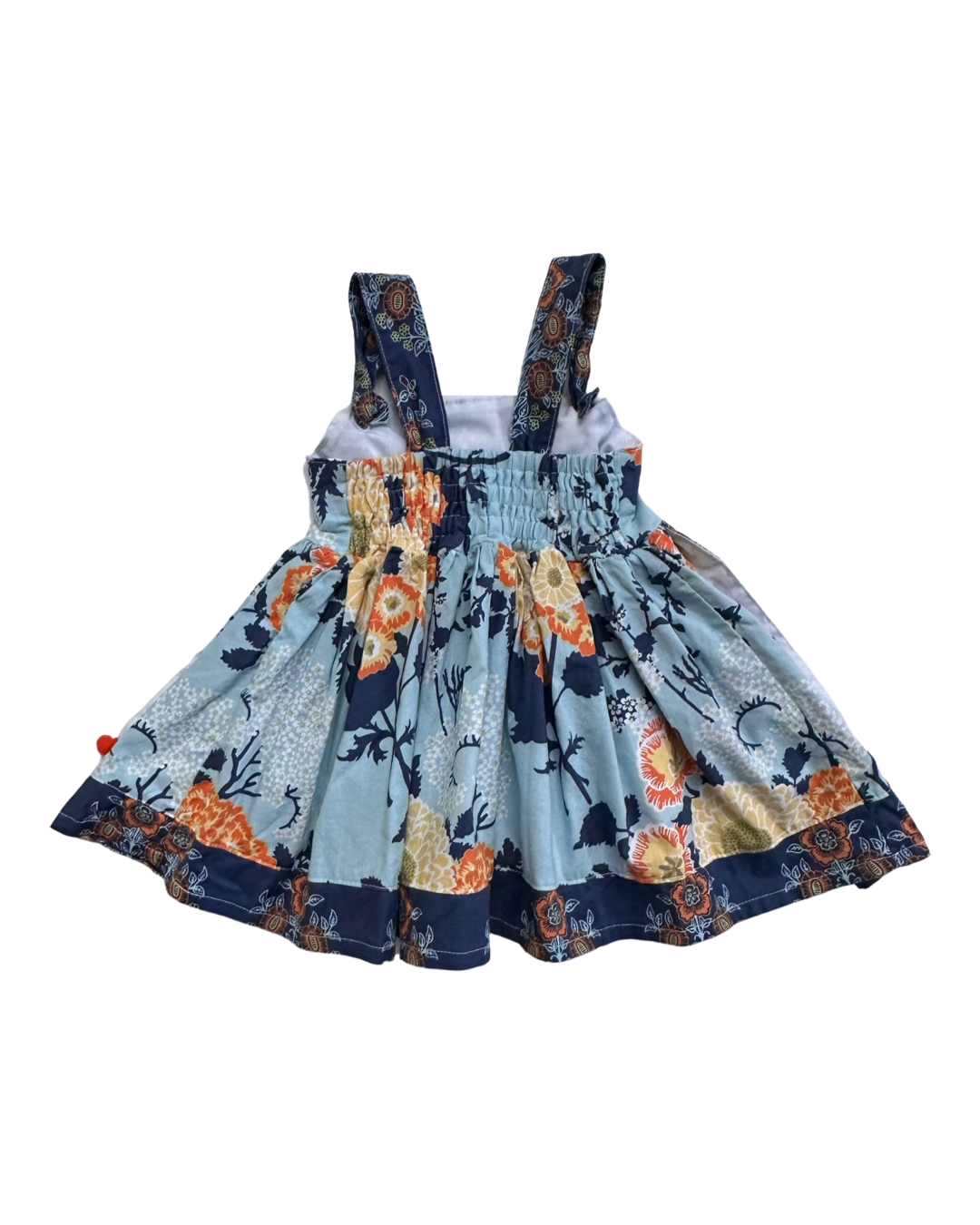 12M-18M Baby Girl Cheeky Plum Boutique Blue Floral Dress