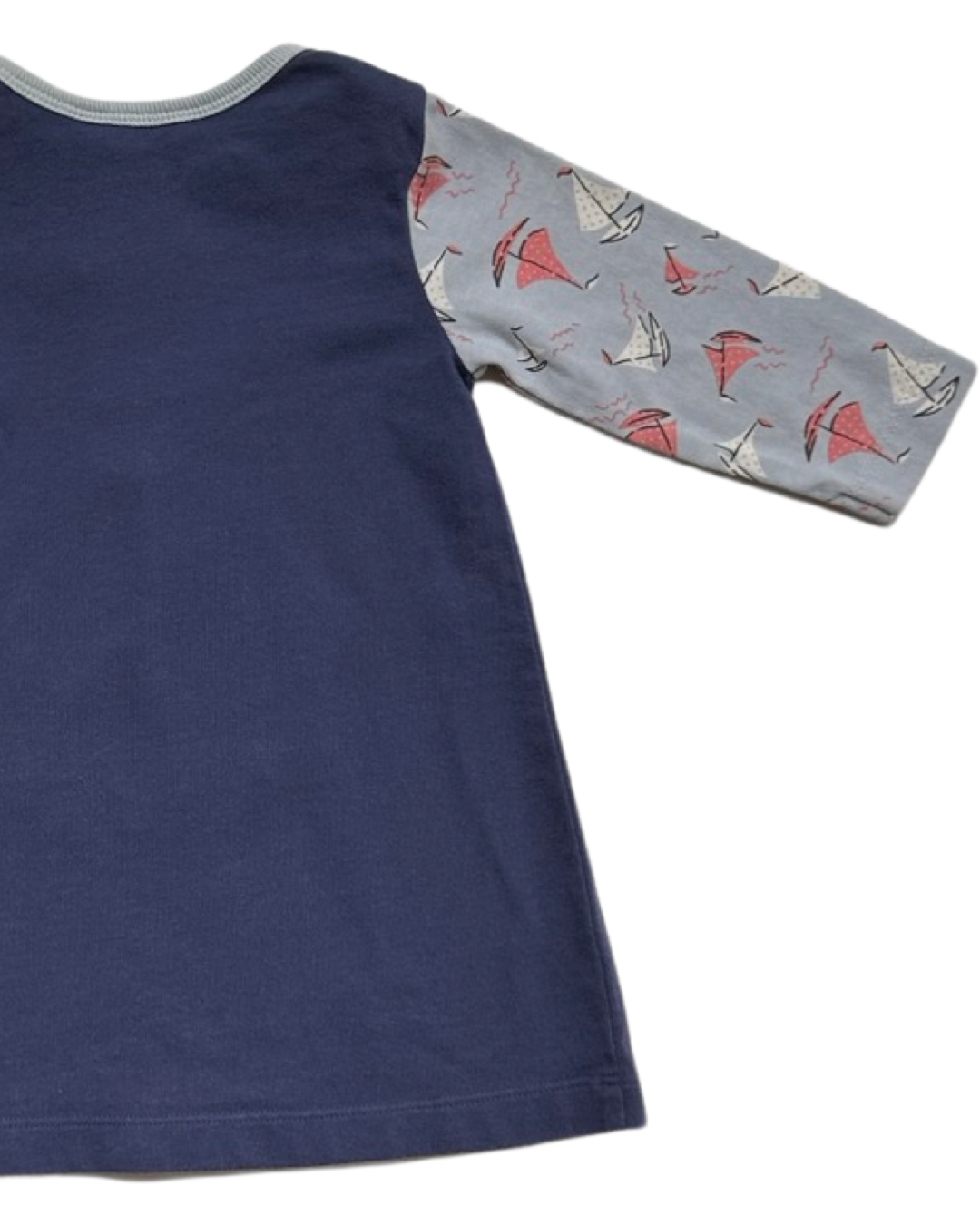 3-6M Baby Girl Baby Boden Dusty Blue Sailboat Dress