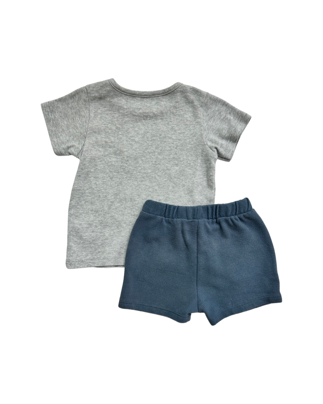 24M Baby Boy Bon Bébé Shorts and Cool Gray T-shirt
