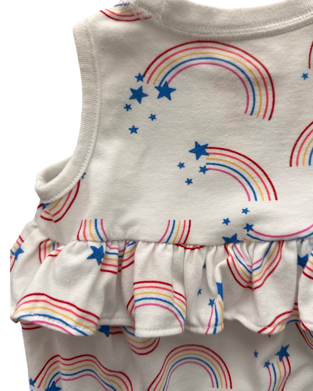 3-6M Baby Girl Cat & Jack Patriotic Rainbow Bubble