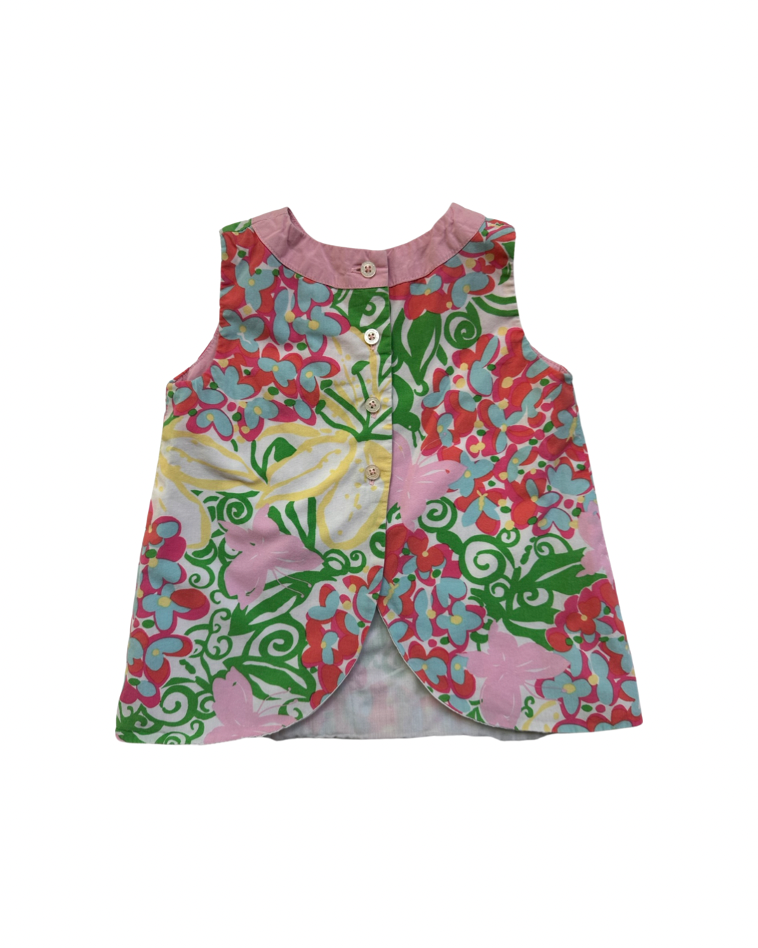 12M-18M Baby Girl Lilly Pulitzer Butterfly and Pink Floral Dress & Bloomers