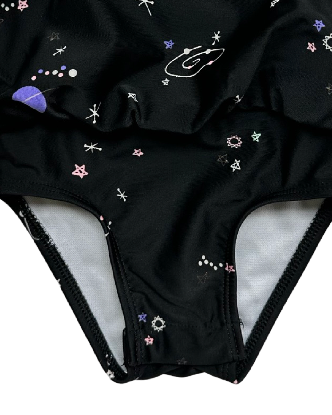 9M Baby Girl Cat & Jack Black Universe One Piece Swim Suit