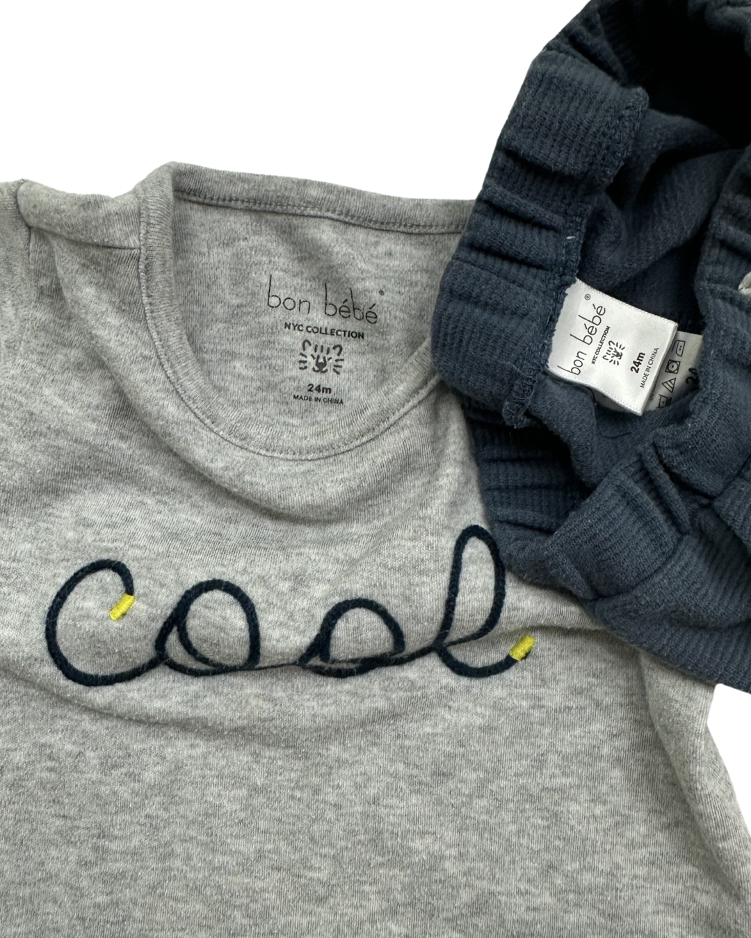 24M Baby Boy Bon Bébé Shorts and Cool Gray T-shirt