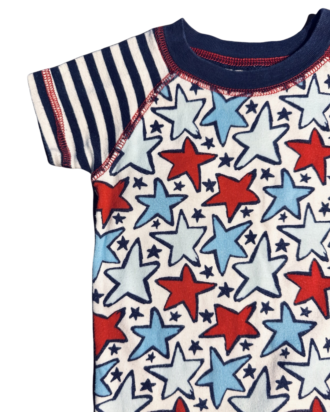 18M-24M Baby Boy Patriotic Navy / White Star Gymboree PJs