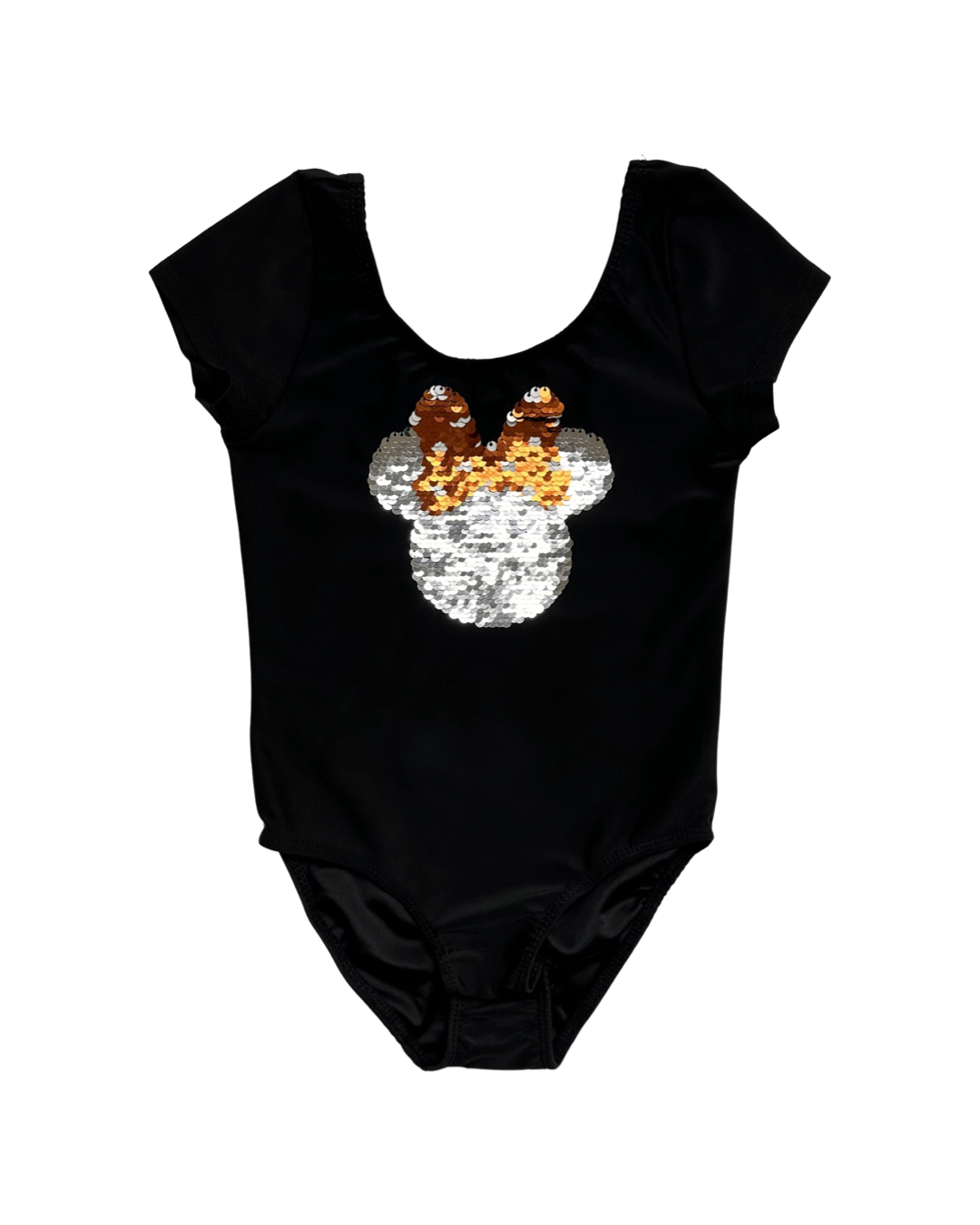 4T Toddler / 5T Toddler Girl XS Disney Minnie Mouse Black Flip Sequin Leotard