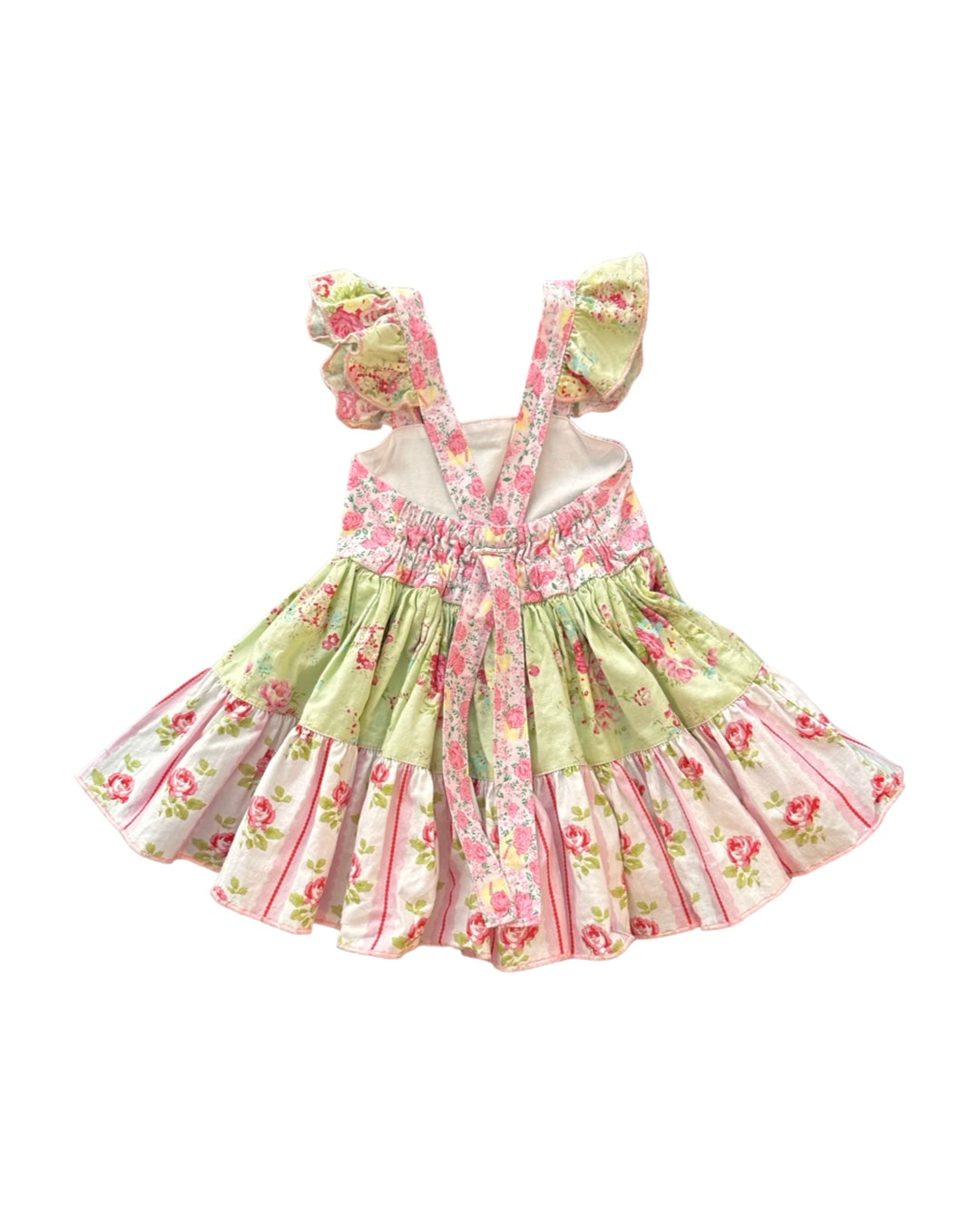 24M Baby Girl Olive Mae Pink / Green Floral Cross Back address