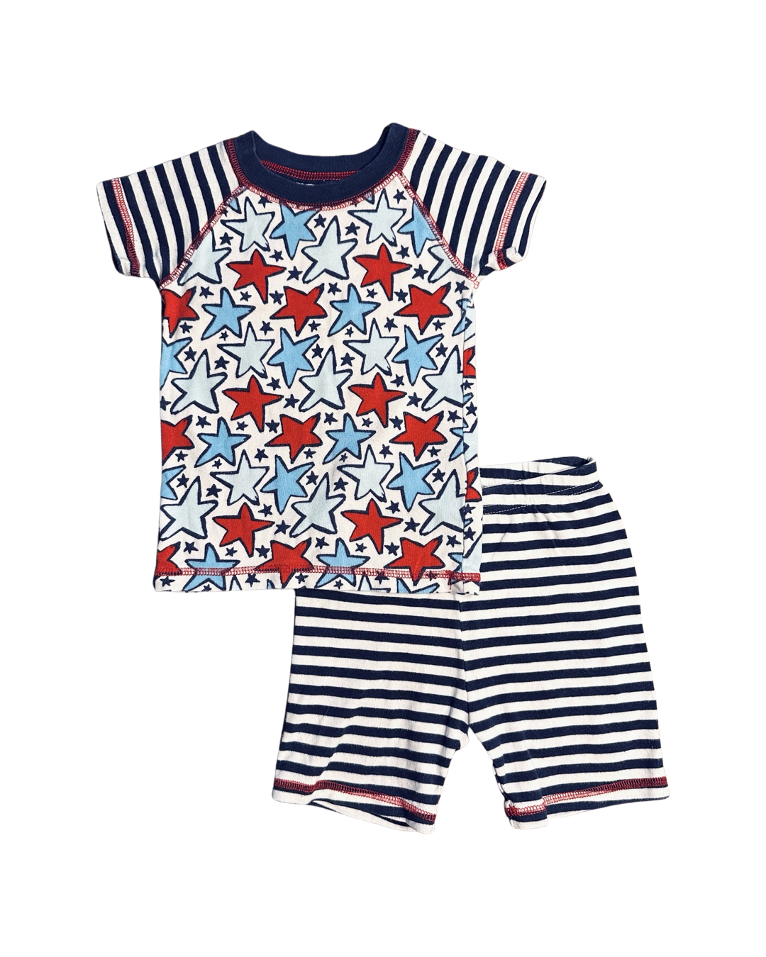 18M-24M Baby Boy Patriotic Navy / White Star Gymboree PJs