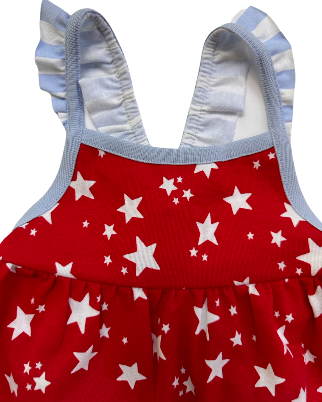 12M Baby Girl Born to Sparkle Patriotic Cat & Jack Dress and Bubble Set