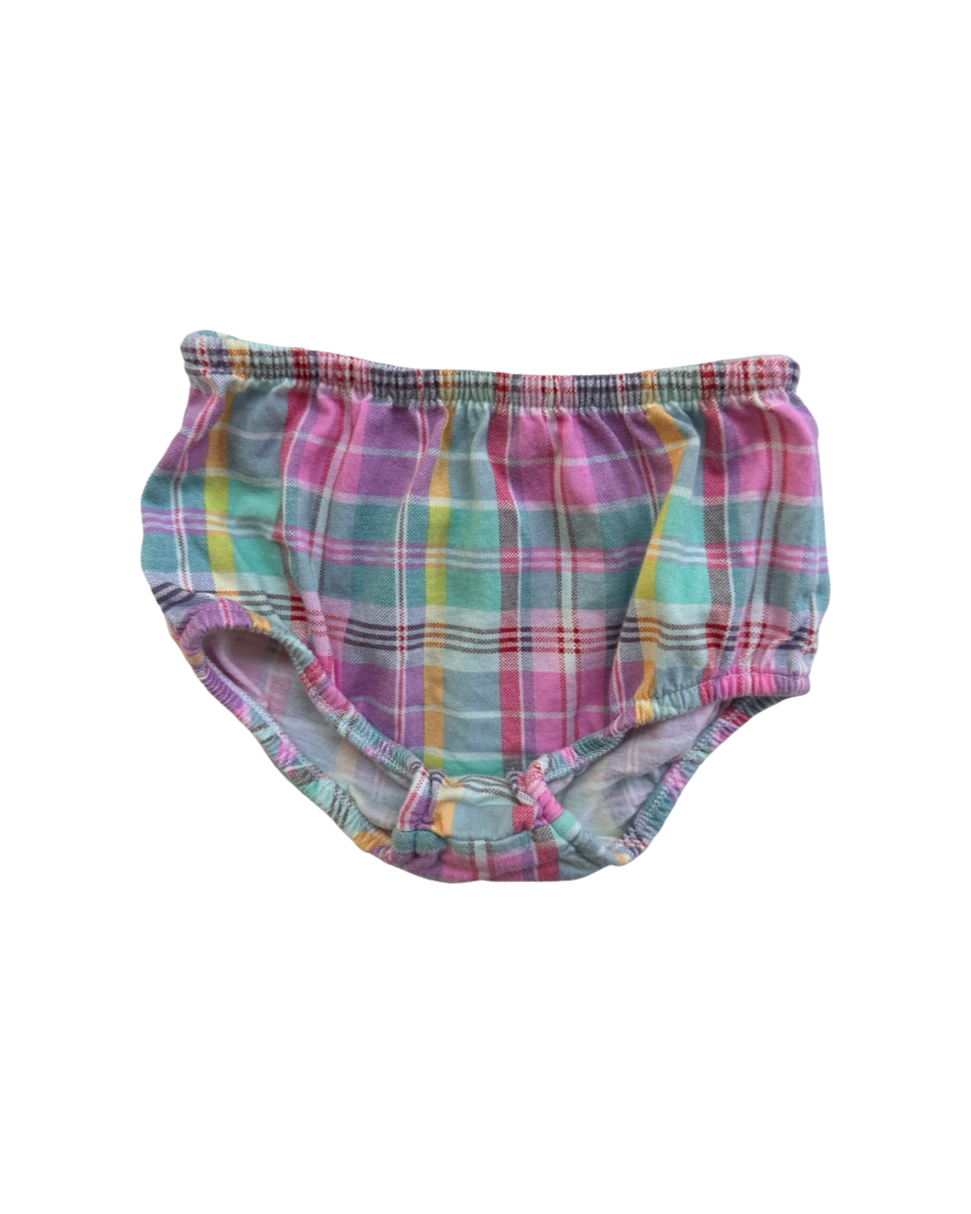 6M Baby Girl Ralph Lauren Pink & Green Plaid Ruffle Dress with Matching Bloomers