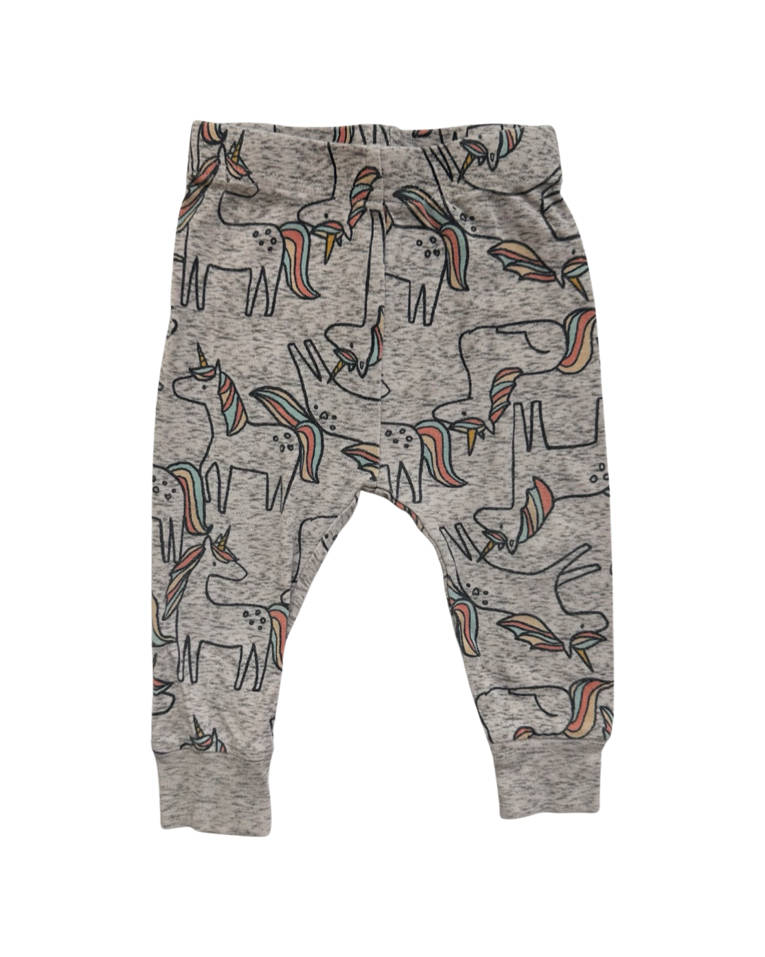 12M-18M Baby Girl Old Navy Gray Unicorn PJs