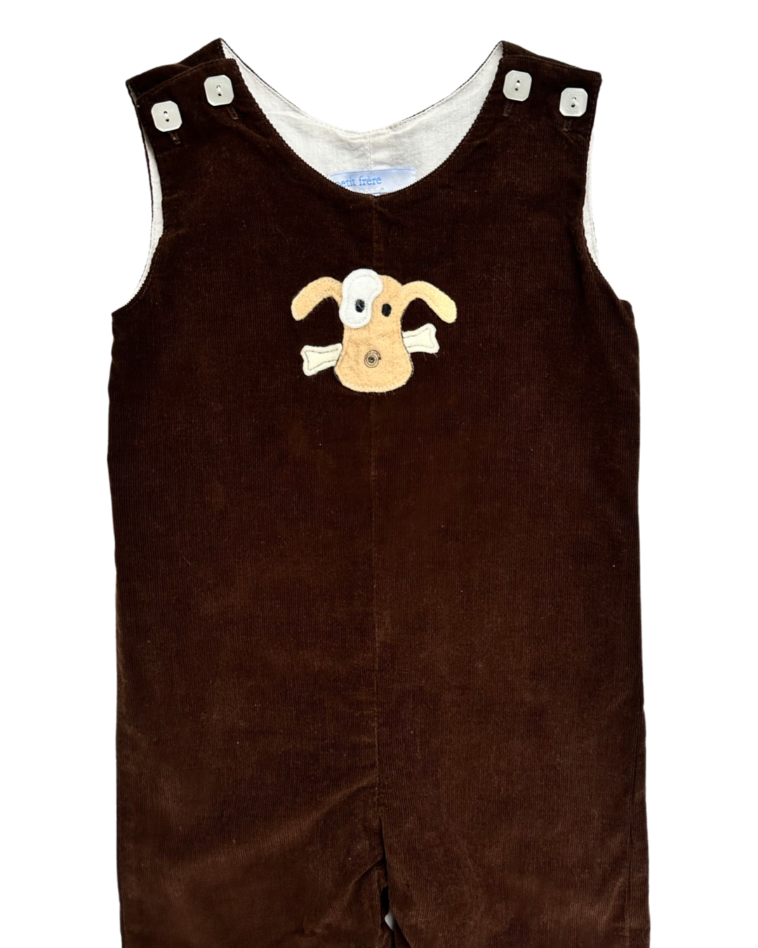 24M Baby Boy Petit Frère Brown Corduroy Dog Longall