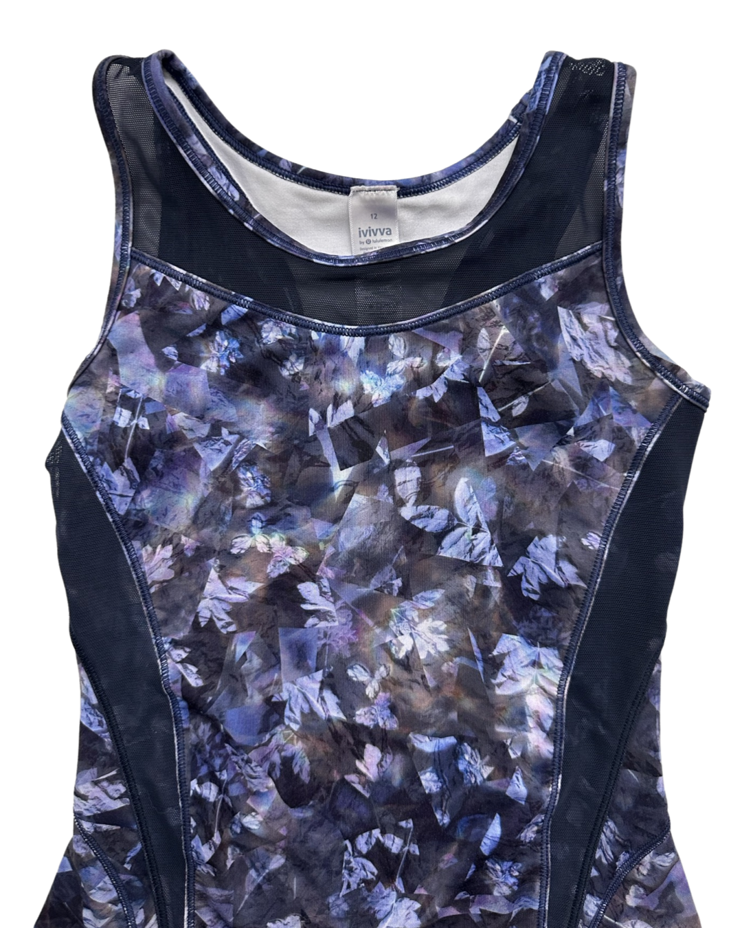 Youth Girls Size 12Y Ivivva By LuluLemon Navy / Purple Gymnastics Dance Leotard