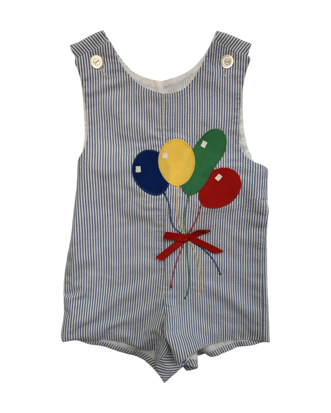 3T Toddler Boys Kelly’s Kids Vintage Birthday Balloon Shortall Romper