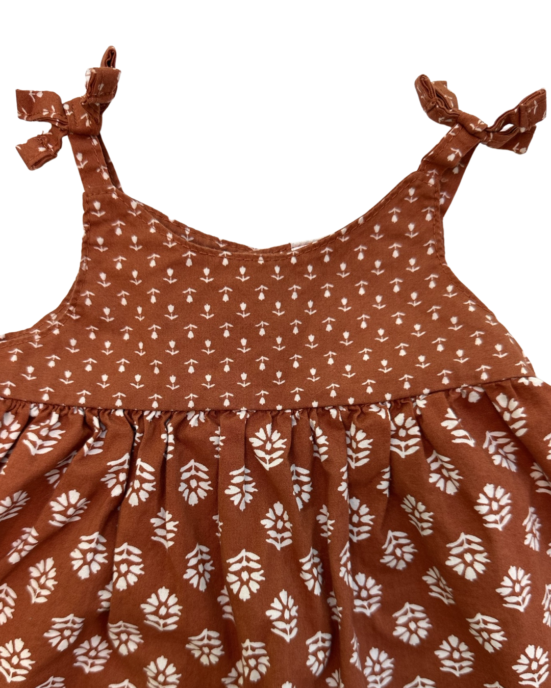 Newborn Baby Girl Carters Pumpkin Spice Colored Dress w/ Bloomers