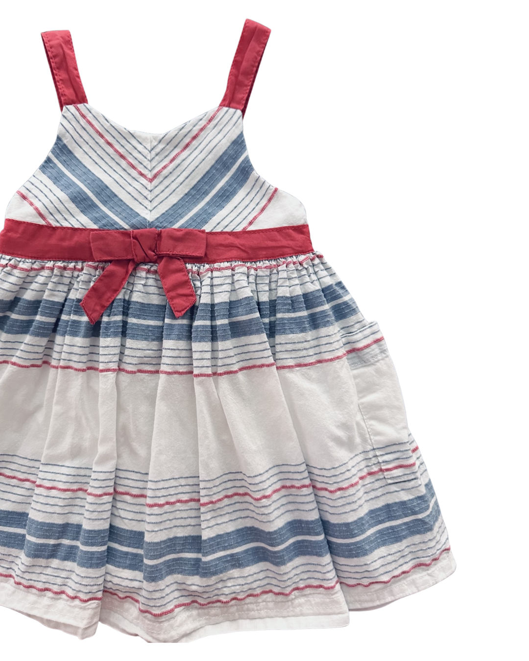 18M Baby Girl OshKosh Genuine Kids Red / White / Blue Dress