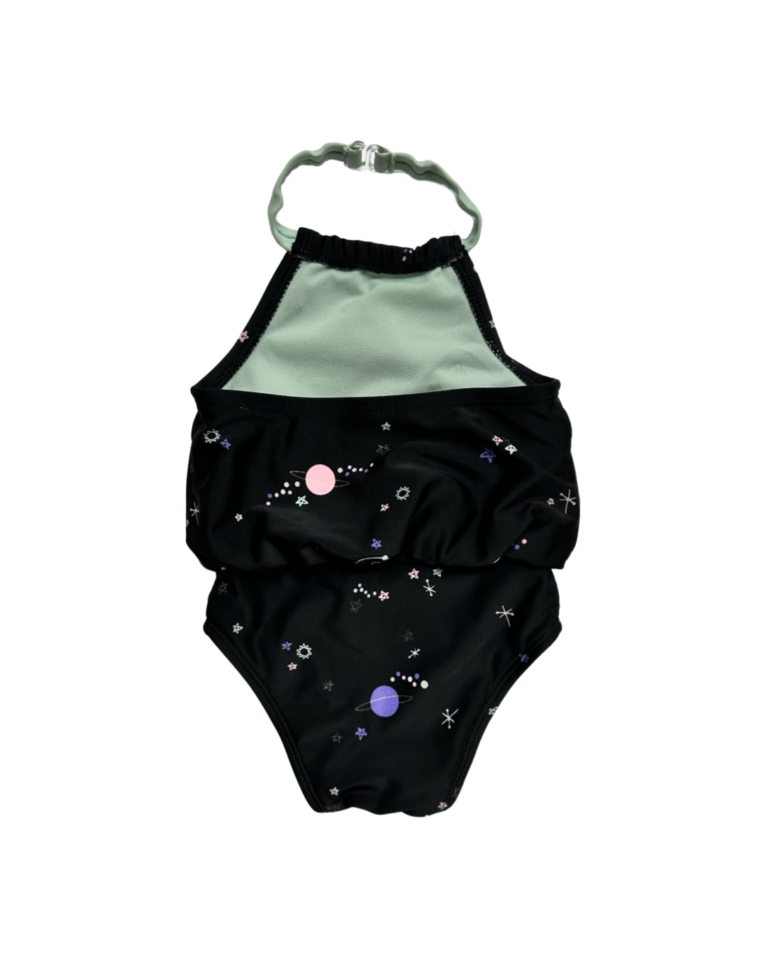 9M Baby Girl Cat & Jack Black Universe One Piece Swim Suit