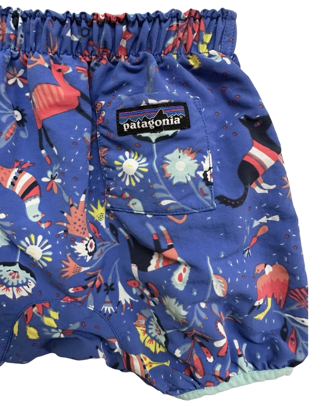 12M-18M Baby Girl Patagonia Mono Meadow Blue Baggies Outfit Set