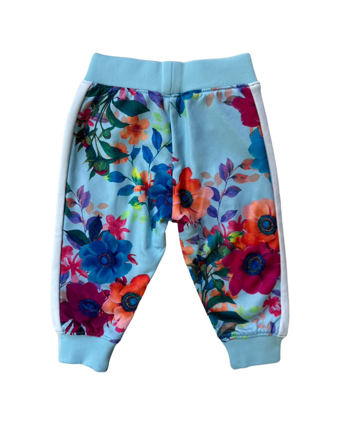 6-12M Baby Girl Size 0 Bonds Wondersuit Blue Floral Jogger Set Sweatshirt & Joggers